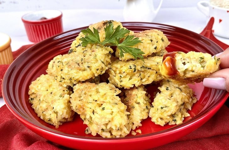 Bolinho de arroz sem fritar