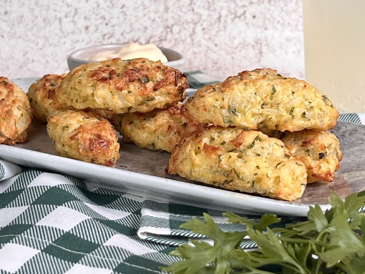 Bolinho de arroz simples na airfryer