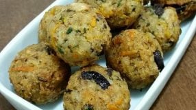 Bolinho de arroz vegano