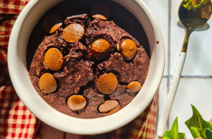 Bolinho de aveia e cacau saudável