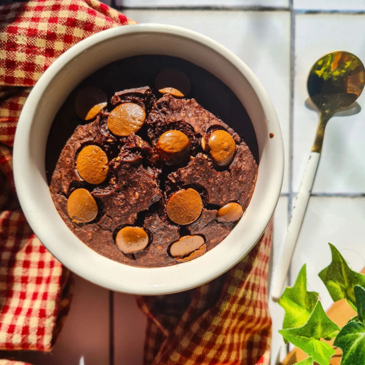 Bolinho de aveia e cacau saudável