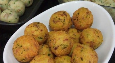 Bolinho de bacalhau com queijo