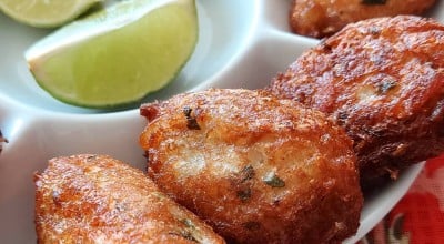 Bolinho de bacalhau frito