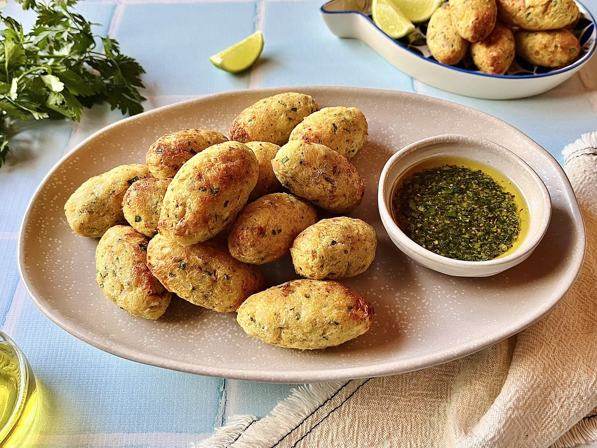 Bolinho de bacalhau na air fryer