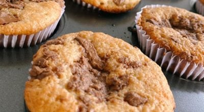 Bolinho de banana com chocolate
