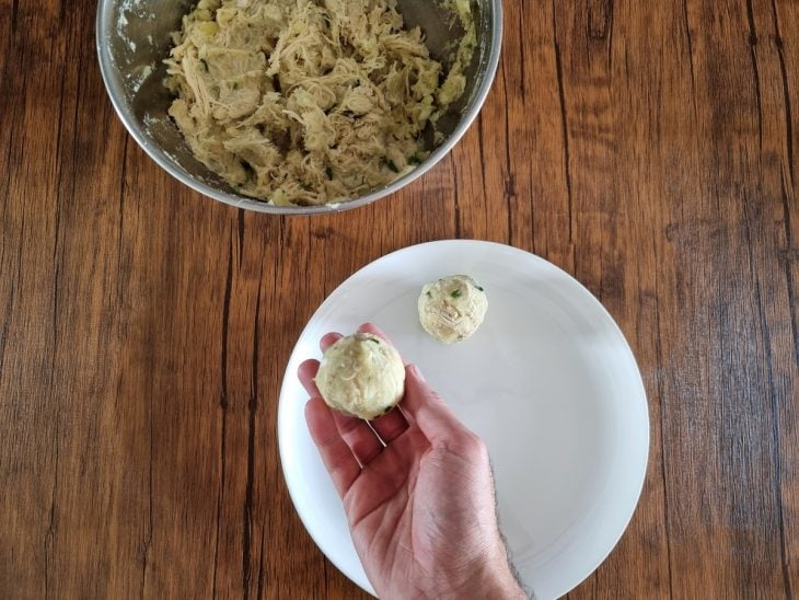 Bolinho de batata-doce com frango - Passo a Passo