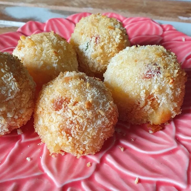 Bolinho de batata e bacon