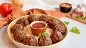 Bolinho de carne na air fryer