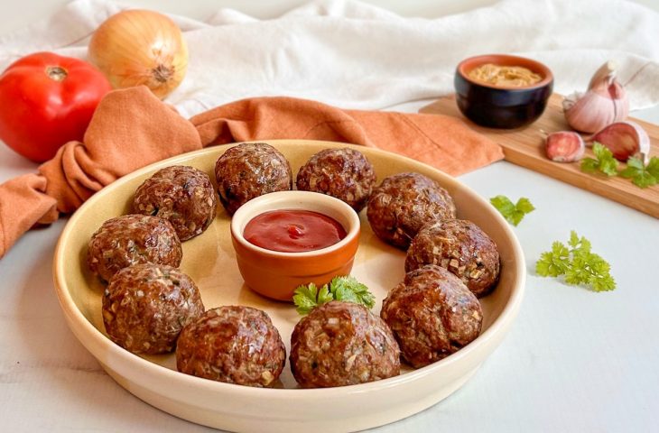 Bolinho de carne na air fryer
