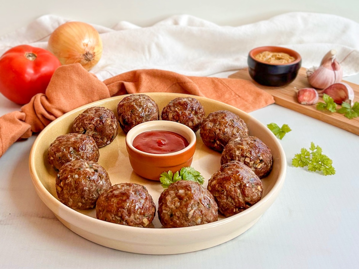 Bolinho de carne na air fryer