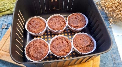 Bolinho de chocolate na airfryer