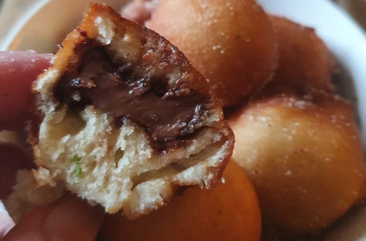 Bolinho de chuva com Nutella