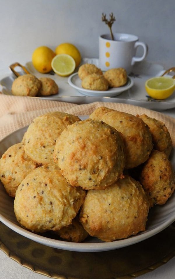 Bolinho de coco e limão