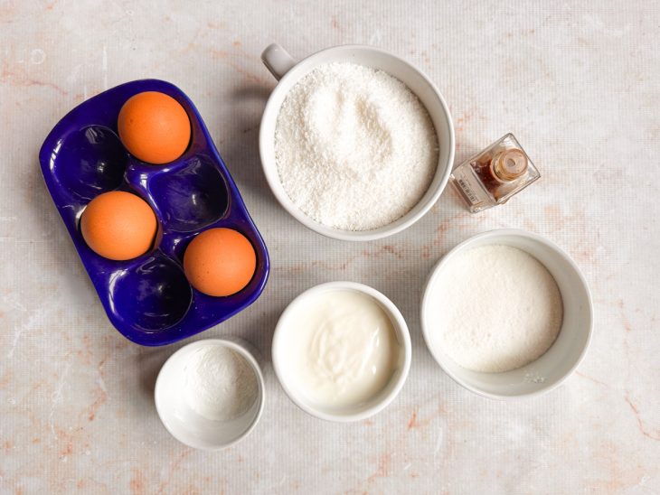 Ingredientes na bancada.