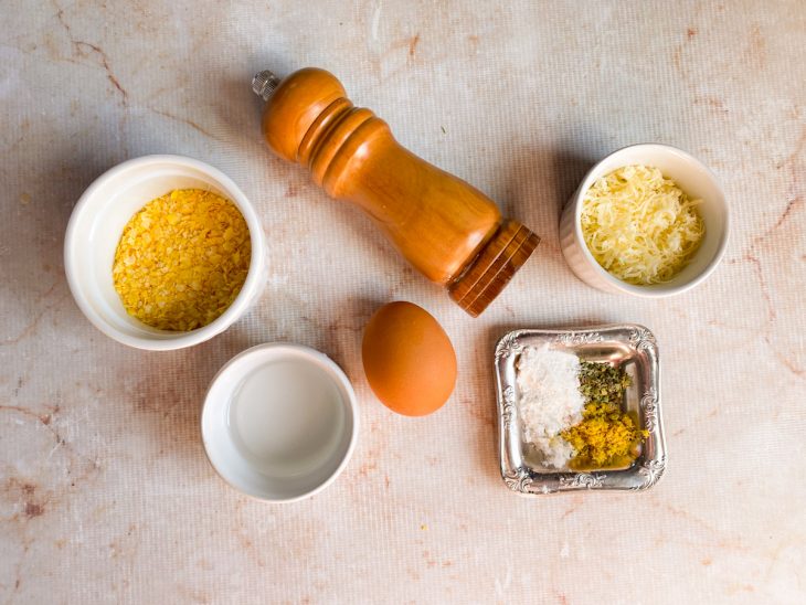 Ingredientes reunidos para o preparo da receita.