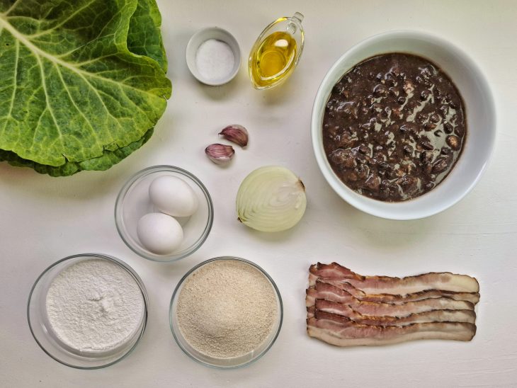 Uma bancada com os ingredientes.