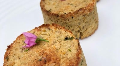 Bolinho de grão-de-bico e sardinha