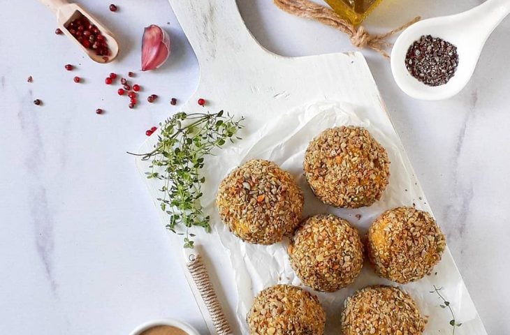 Bolinho de mandioquinha com shitake