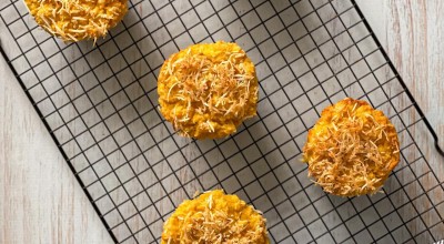 Bolinho de milho com amêndoas e coco