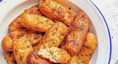 Bolinho de palmito vegano