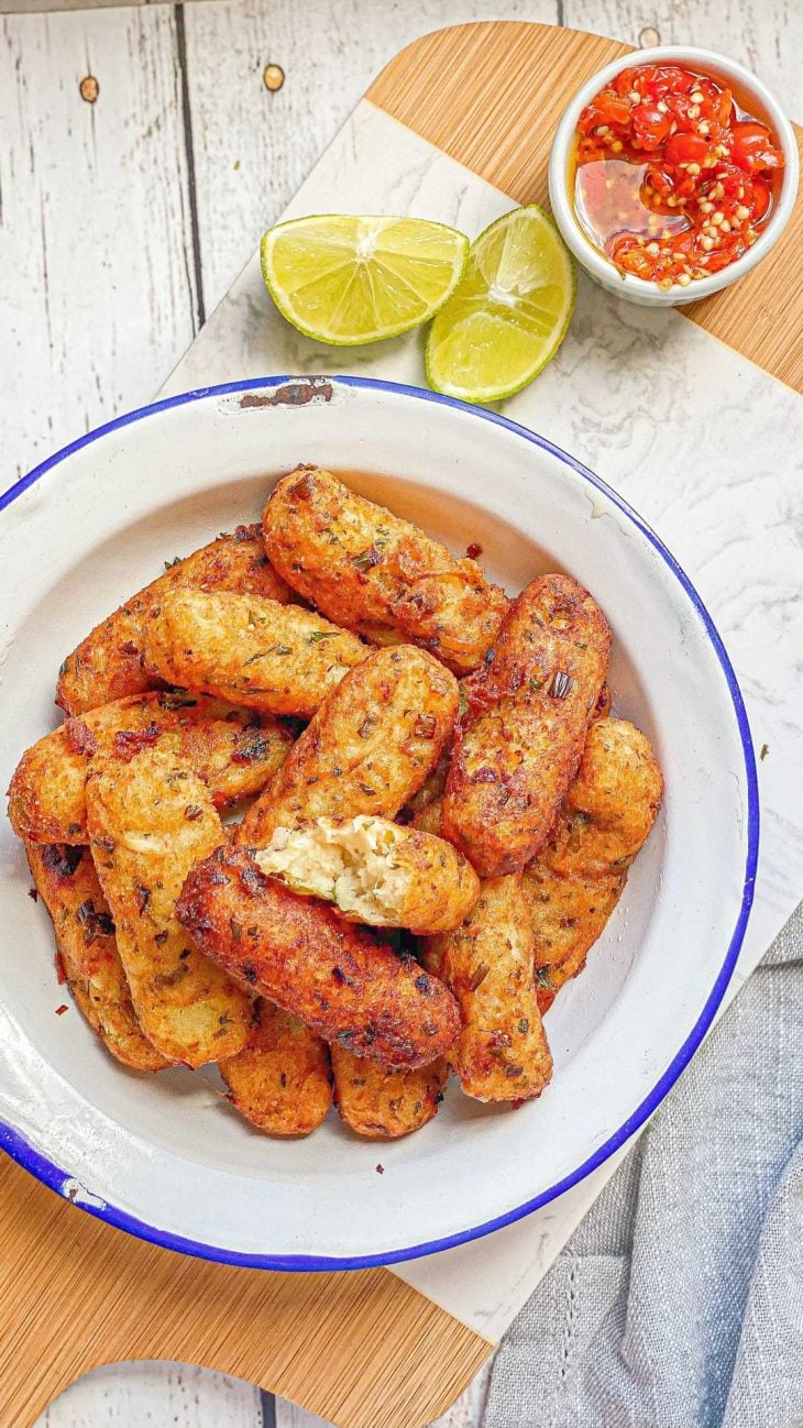 Bolinho de palmito vegano