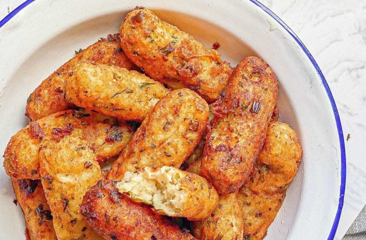 Bolinho de palmito vegano