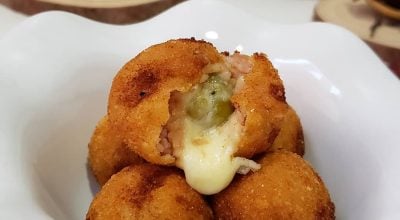 Bolinho de presunto recheado