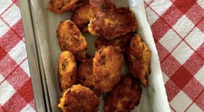 Bolinho de salmão com abóbora