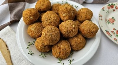 Bolinho de soja em grãos