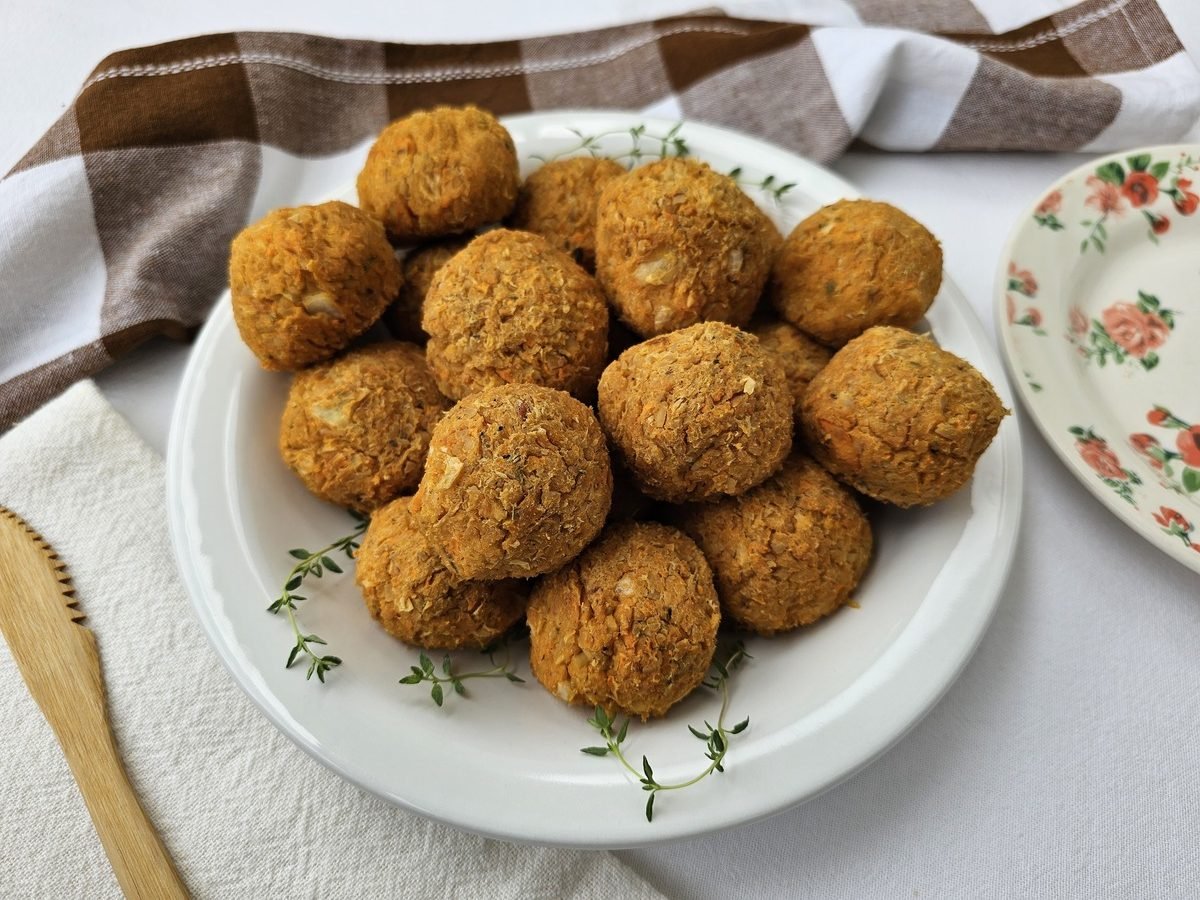 Bolinho de soja em grãos