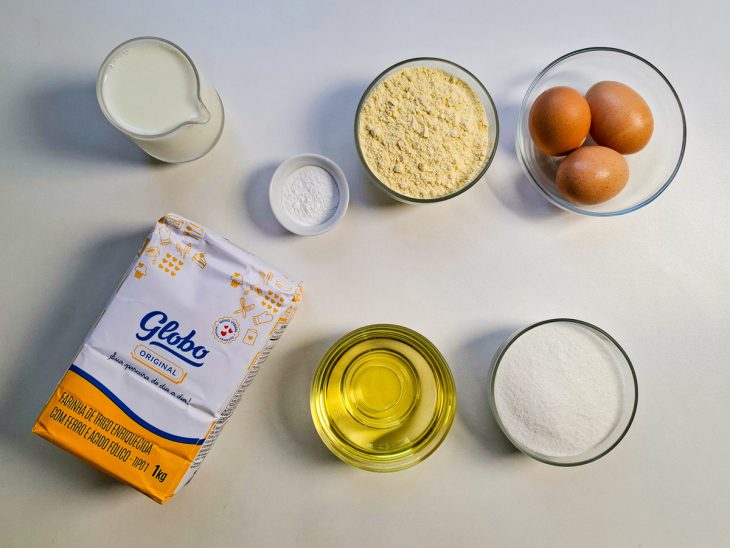 Ingredientes para a receita reunidos.
