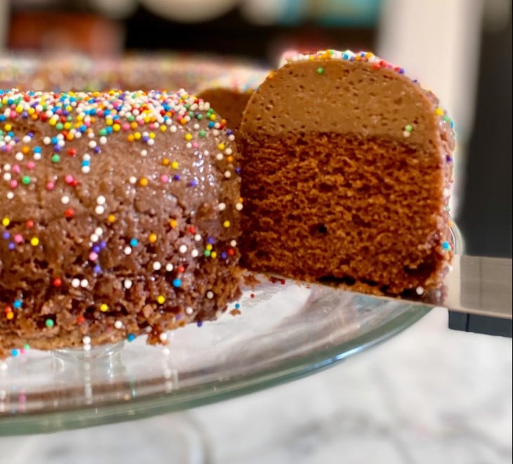 Bolo com brigadeirão