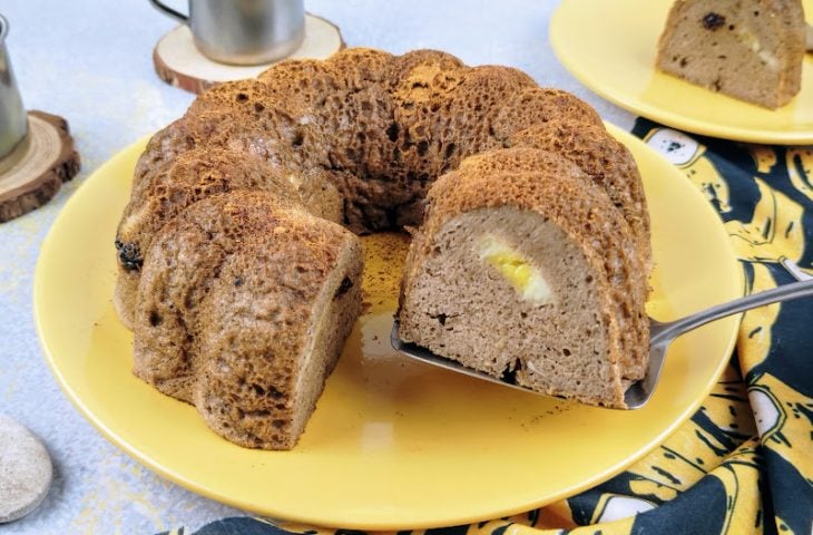 Bolo com farinha de banana verde