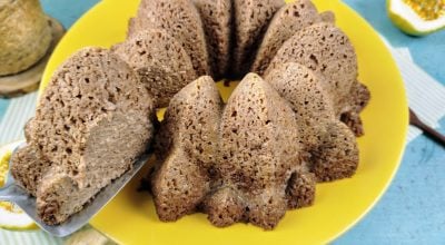 Bolo com farinha de maracujá