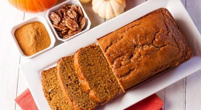 Bolo de abóbora com canela