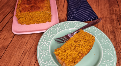 Bolo de abóbora com coco fit