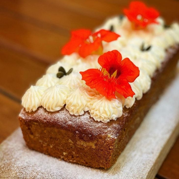 Bolo de abóbora e cream cheese