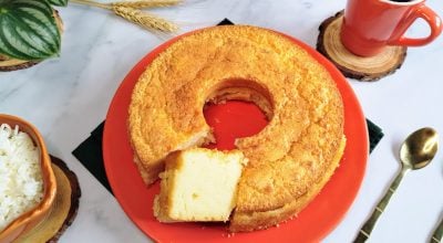 Bolo de arroz cozido com leite condensado