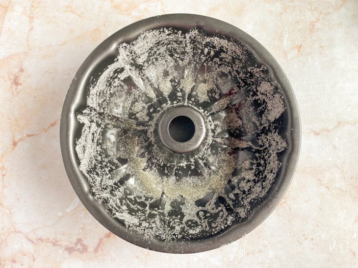 Forma redonda untada.