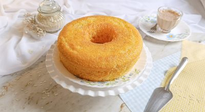 Bolo de arroz cru de liquidificador