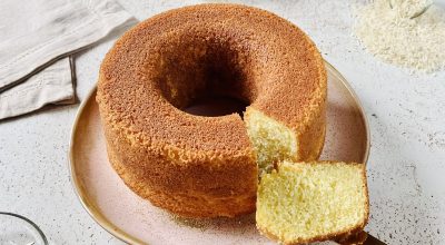 Bolo de arroz cru fofinho