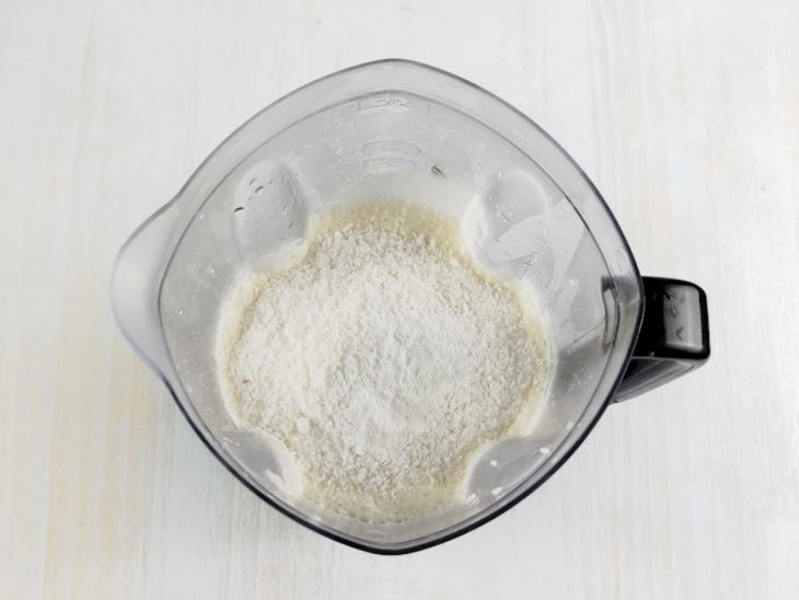 Ingredientes no liquidificador.