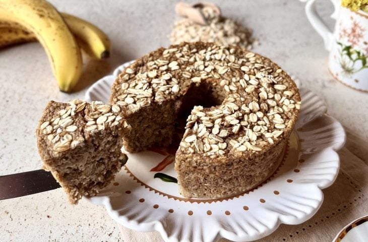 Bolo de aveia com banana