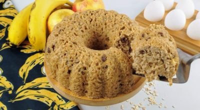 Bolo de aveia sem açúcar