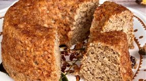 Bolo de banana com aveia sem açúcar