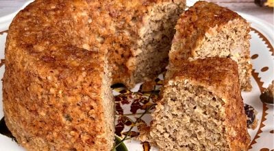 Bolo de banana com aveia sem açúcar