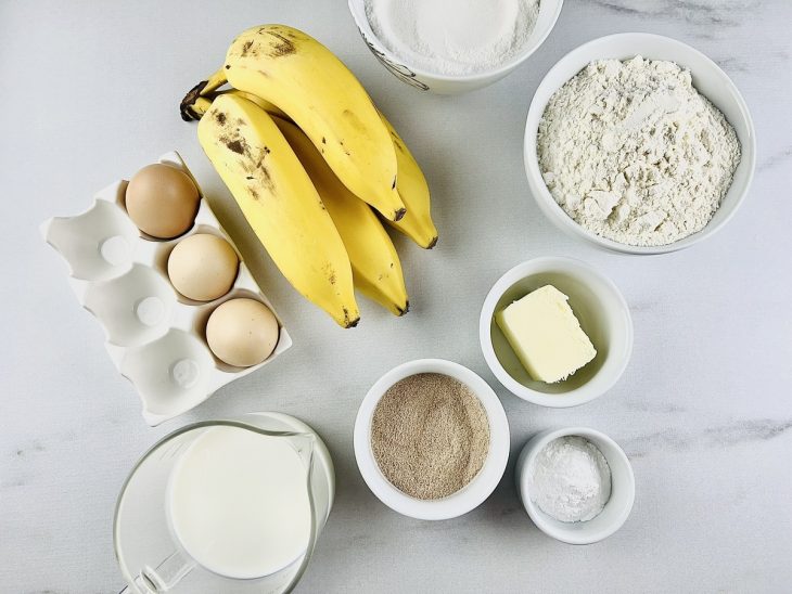 Ingredientes reunidos para o preparo da receita.