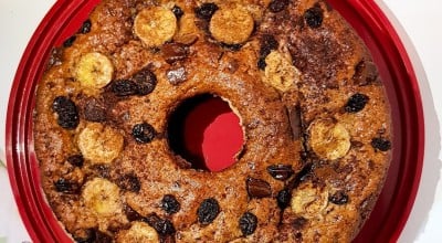 Bolo de banana com farinha de aveia