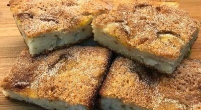 Bolo de banana com iogurte