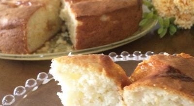 Bolo de banana com leite de coco